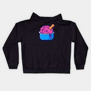 Brain Ice Cream Cup Cartoon Kids Hoodie